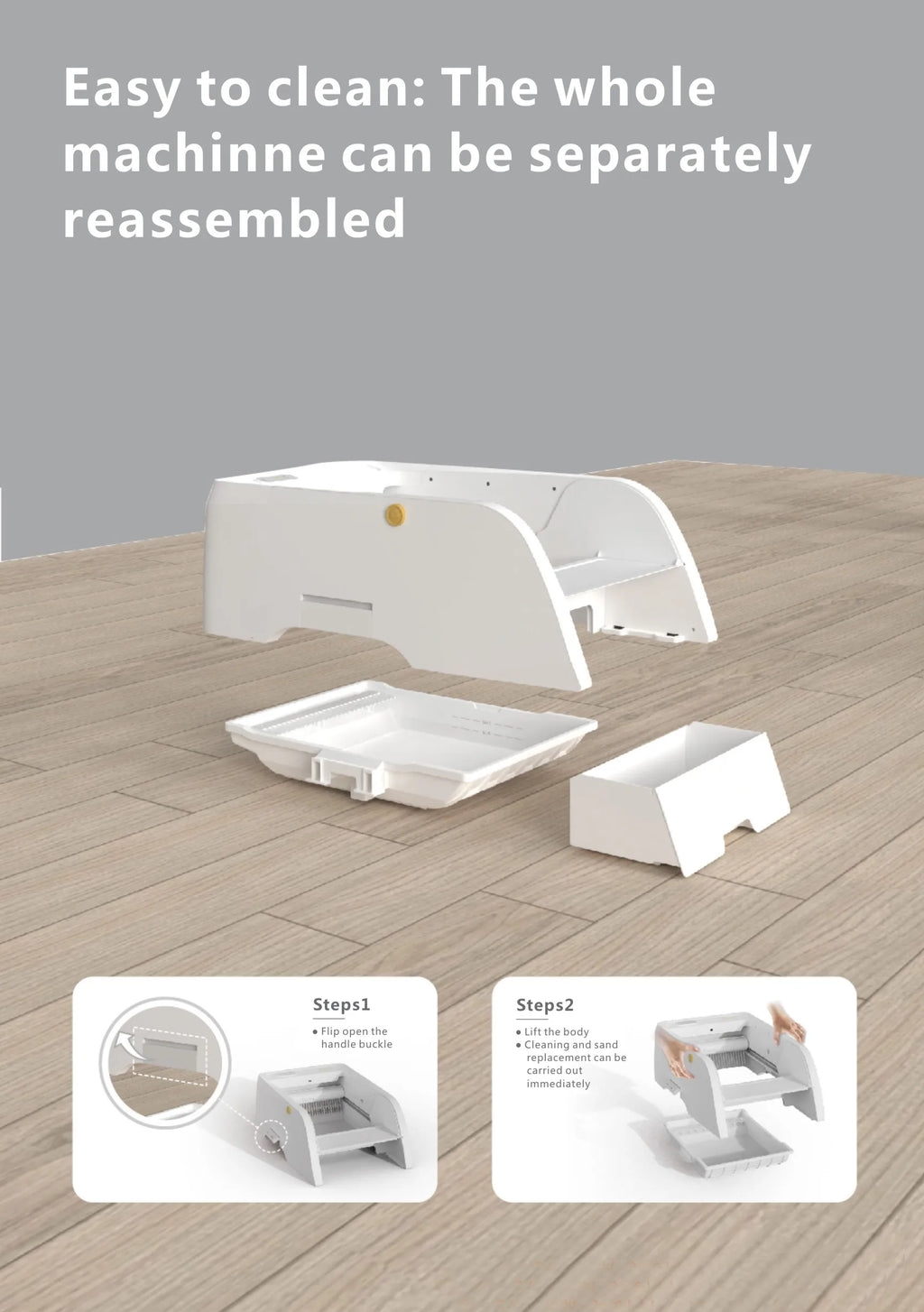 Automatic Smart Cat Litter Box Electric Self Cleaning Semi Closed Pet Kitty Potty Toilet Litter Tray App Control Cat Litter Box