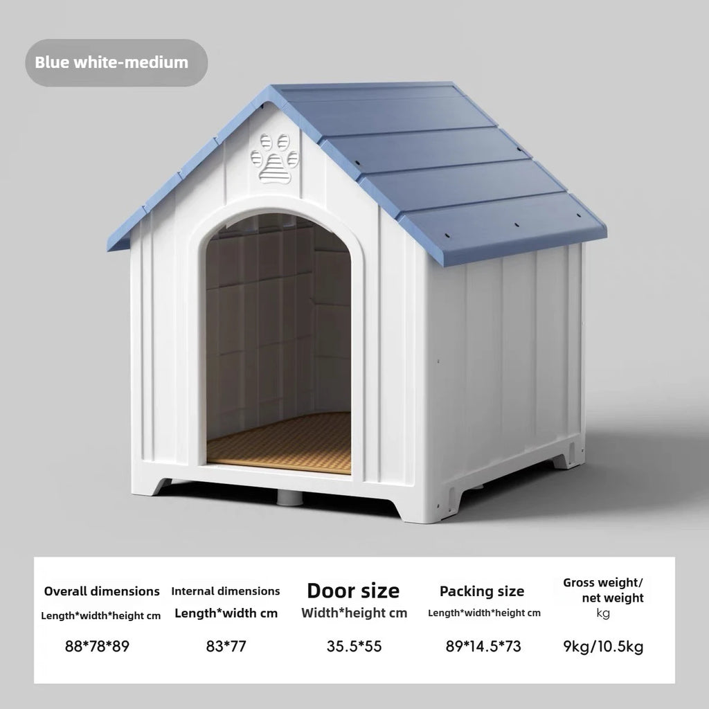 Dog House Outdoor Dogs Kennel Waterproof and Sun-proof Dogs Cage Solid and Firm Dog Accessories Moisture-proof Pet Supplies
