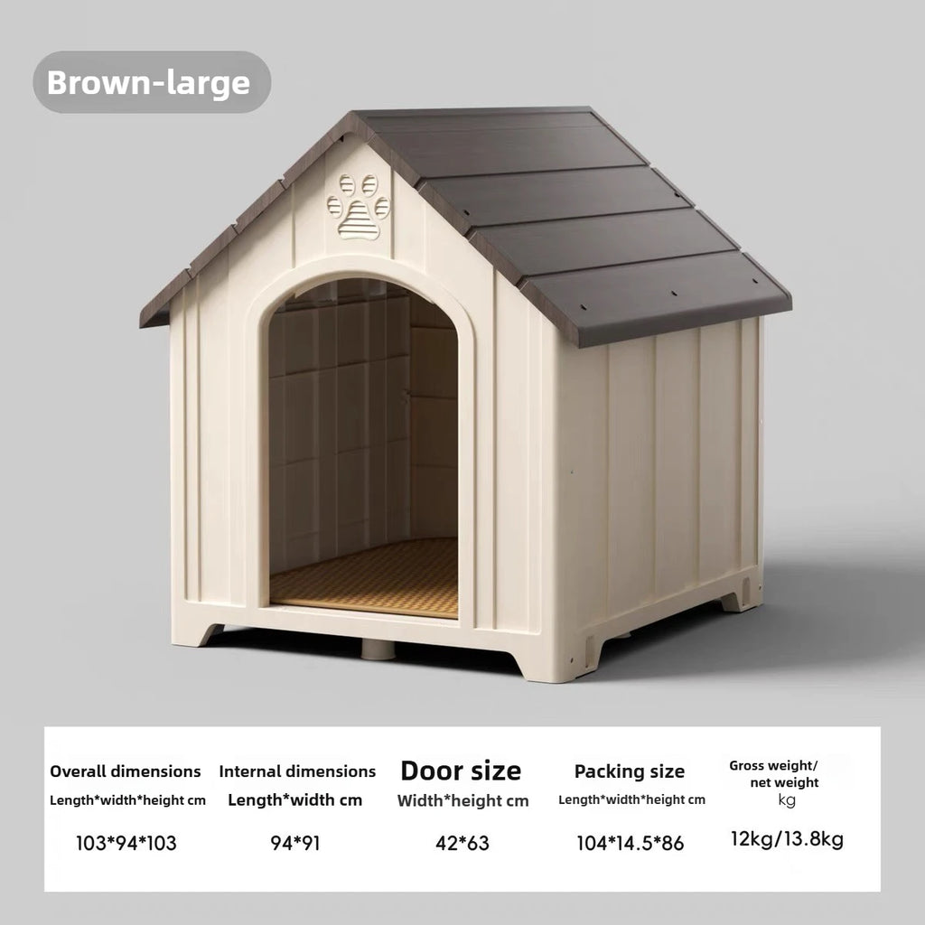 Dog House Outdoor Dogs Kennel Waterproof and Sun-proof Dogs Cage Solid and Firm Dog Accessories Moisture-proof Pet Supplies